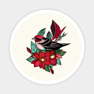 Neotraditional sparrow design Magnet